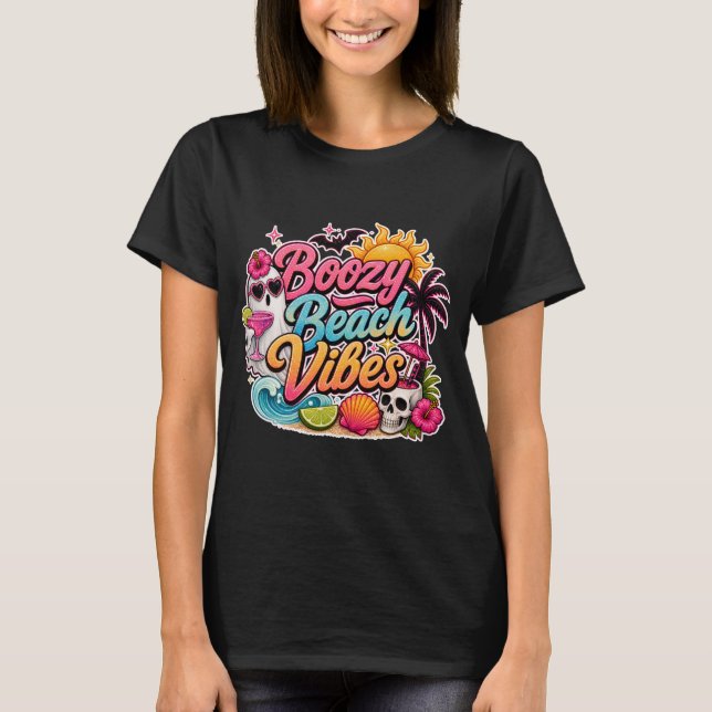 SummerWeen Boozy Beach Vibes T-Shirt (Front)