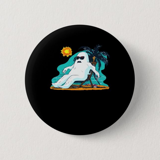 Summerween - Chibi Sunbathing Oversized 6 Cm Round Badge (Front)