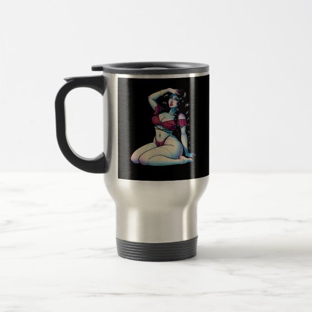 Summerween Classic Chill Meme Travel Mug (Left)