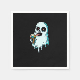 Summerween - Creepy Enjoying IceCream Classic Napkin