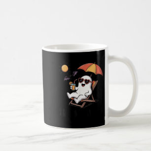 Summerween Cute Spooky Ghost With Summer Vibes For Coffee Mug