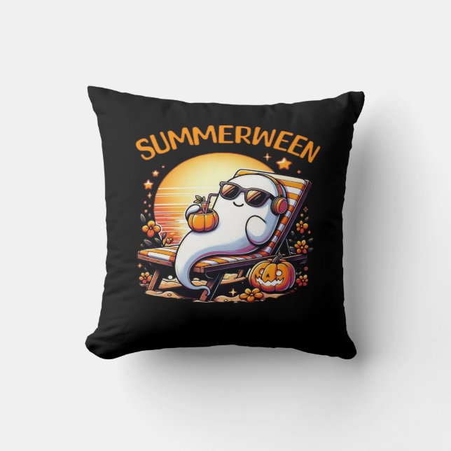 Summerween Cute Spooky Summer Cushion (Front)