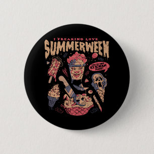 Summerween - Funny Goth Horror Movies Halloween Gi 6 Cm Round Badge