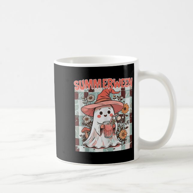 Summerween Funny Halloween Fall Trending Design Ta Coffee Mug (Right)