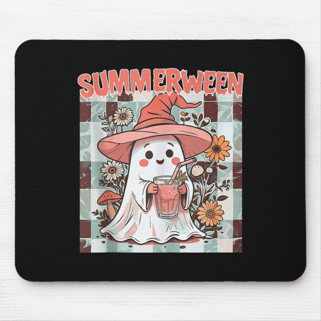 Summerween Funny Halloween Fall Trending Design Ta Mouse Mat (Front)