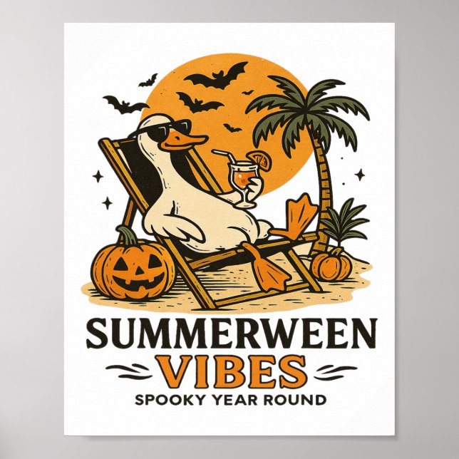 Summerween Goose Spooky Summer Summerween Party Ha Poster (Front)
