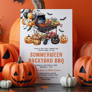 Summerween Halloween Backyard BBQ Invitation