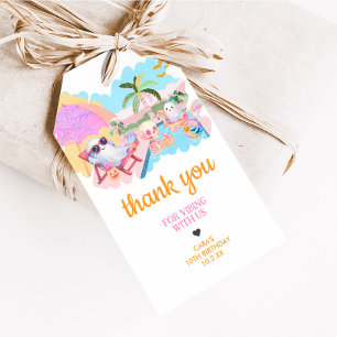Summerween Halloween Pool Birthday Favour Tags