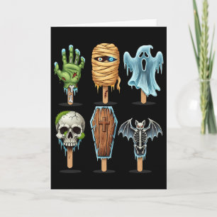 Summerween Horror Movies Summer Popsicle Halloween Card