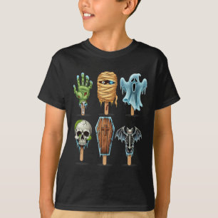 Summerween Horror Movies Summer Popsicle Halloween T-Shirt