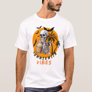 Summerween Ice Cream Skeleton T-Shirt