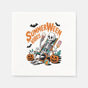 Summerween Ice Cream Summer Vacation Halloween Napkin