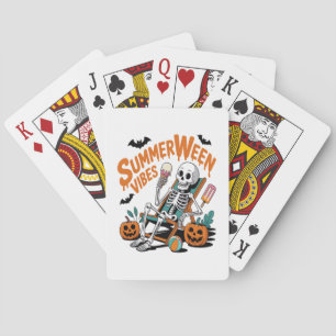 Summerween Ice Cream Summer Vacation Halloween Playing Cards