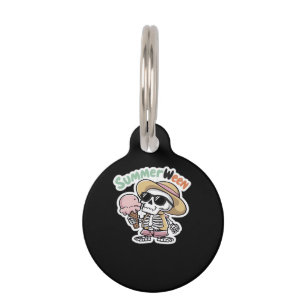 Summerween IceCream Skeleton Classic Viral Pet Tag