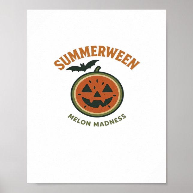 Summerween Madness – Spooky Watermelon Classic Poster (Front)