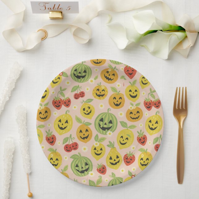 Summerween Paper Plates, Summerween Party Decor Plate (Wedding)