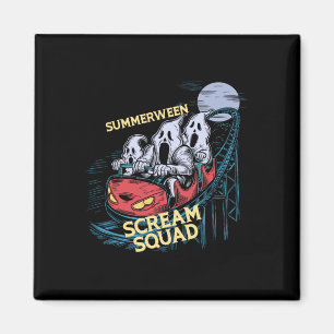 Summerween Scream Squad Rollercoaster Halloween Magnet