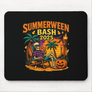 Summerween Sh 2025 Skeleton Beach Party Halloween Mouse Mat