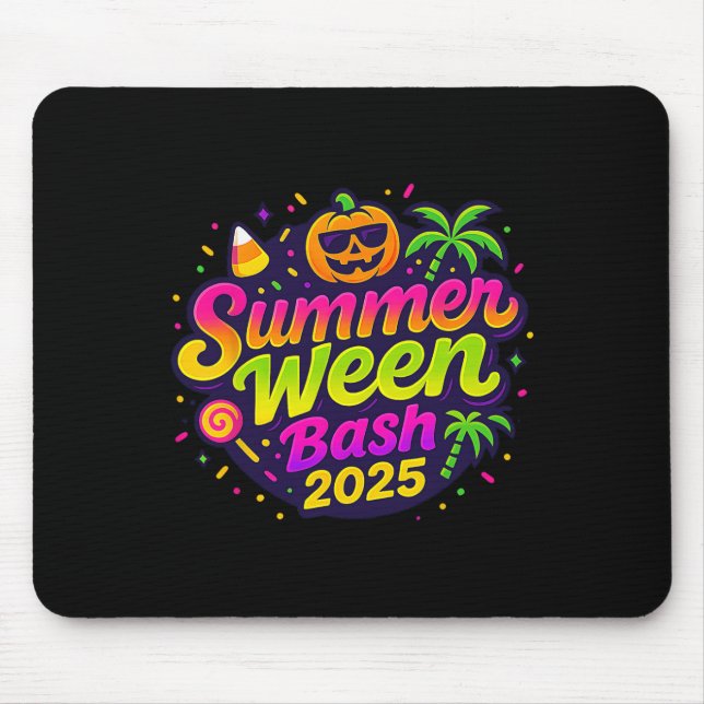 Summerween Sh 2025 Skeleton Beach Party Halloween  Mouse Mat (Front)
