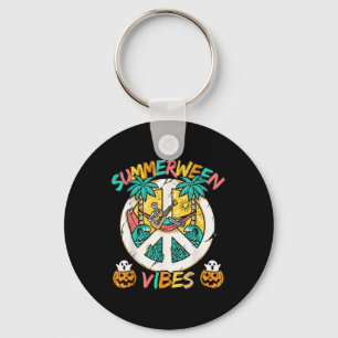 Summerween Skeleton Chill Out At The Beach With Su Key Ring