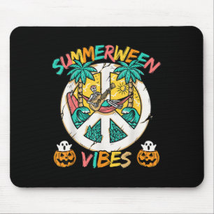 Summerween Skeleton Chill Out At The Beach With Su Mouse Mat