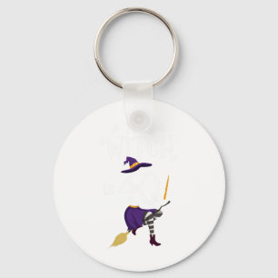 Summerween Skeleton Flamingo Halloween Summer Girl Key Ring