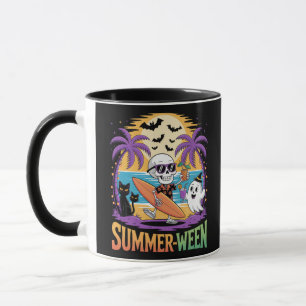 Summerween Skeleton Party Halloween Mug