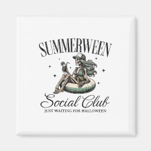 Summerween Social Club Halloween In Summer Pool Sk Magnet