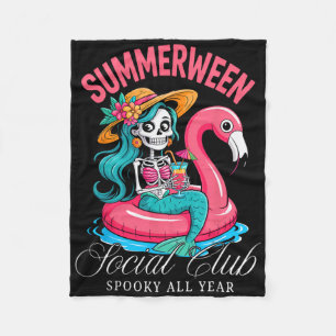Summerween Social Club Spooky All Year Skeleton Me Fleece Blanket