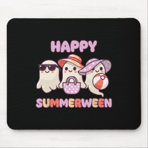 Summerween Summer Halloween Ghost Mouse Mat