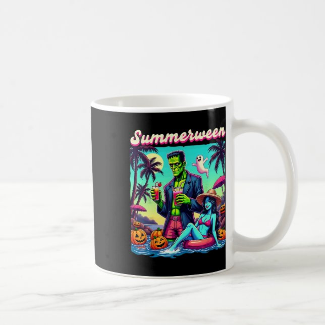 Summerween Summer Halloween Zombie Frankenstein Bo Coffee Mug (Right)