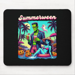Summerween Summer Halloween Zombie Frankenstein Bo Mouse Mat