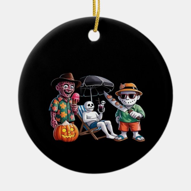 Summerween - Summerween Beach - Summerween Witch - Ceramic Tree Decoration (Front)
