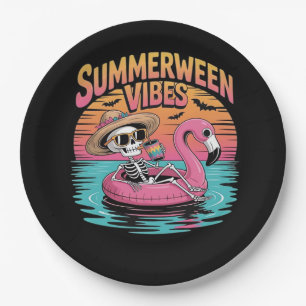 Summerween - Summerween Beach - Summerween Witch - Paper Plate