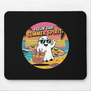 Summerween Surfing Summer Halloween Ghosts Mouse Mat