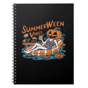 Summerween Vibes For Spooky Summer, Halloween Gift Notebook