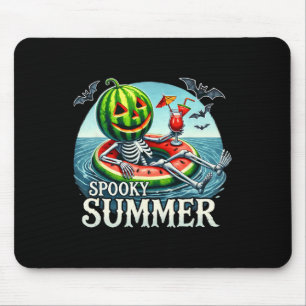 Summerween Vibes Funny Skeleton Halloween Beach Va Mouse Mat