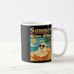Summerween Vibes Ghost Funny Summer Halloween Coffee Mug
