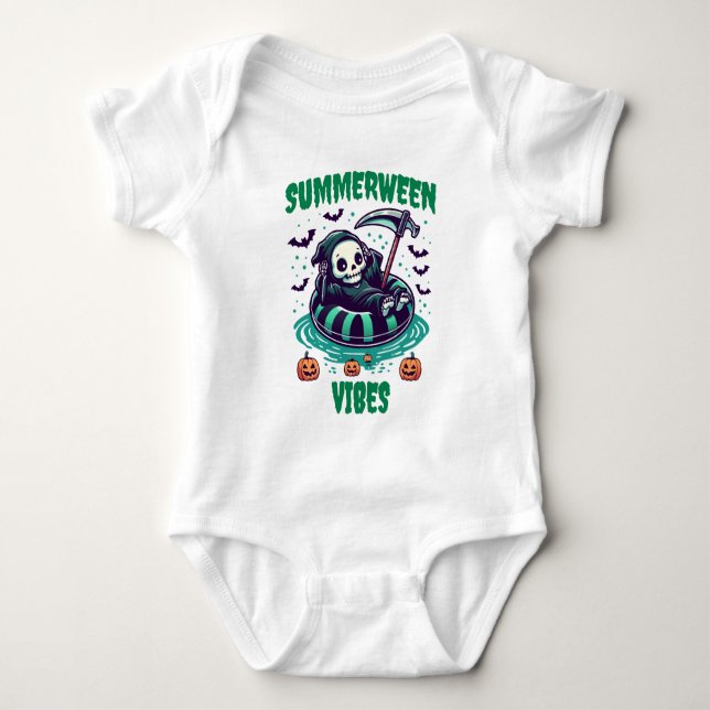 Summerween Vibes – Reaper Relaxed Baby Bodysuit (Front)