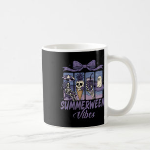 Summerween Vibes Skeleton Ghost Beach Party Hallow Coffee Mug