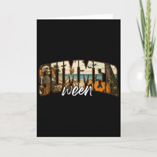Summerween Vibes Spooky Ghoul Beach Halloween In S Card