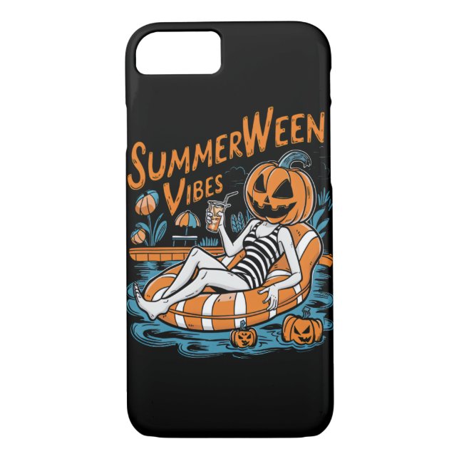 Summerween Vibes Spooky Summer Pumpkin Cute Case-Mate iPhone Case (Back)