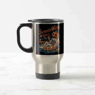 Summerween Vibes Spooky Summer Pumpkin Cute Travel Mug