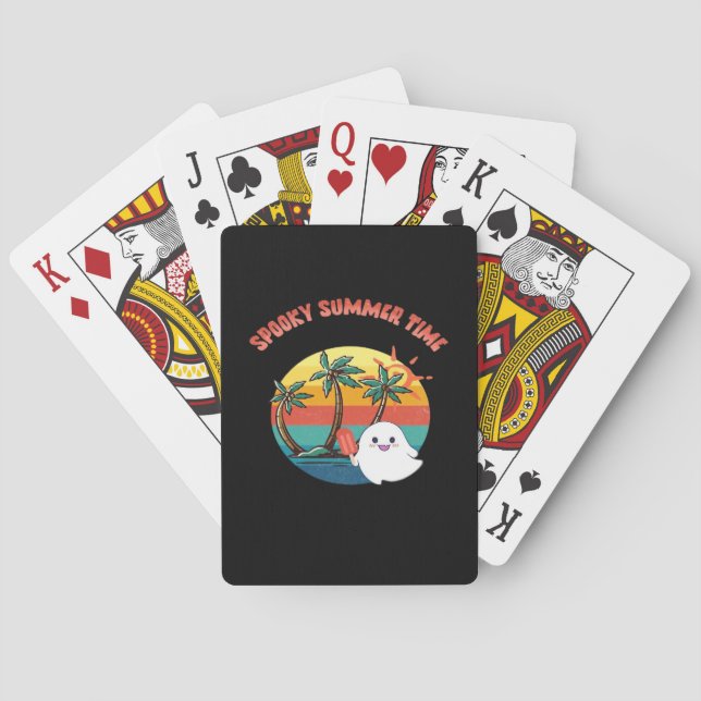 Summerween Vibes - Spooky Summer Time Classic Playing Cards (Back)