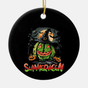 Summerween Vibes Sweet IceCream Watermelon Summer  Ceramic Tree Decoration