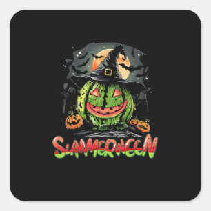 Summerween Vibes Sweet IceCream Watermelon Summer Square Sticker