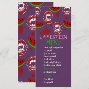 Summerween Watermelon Party Spooky Vampire Menu