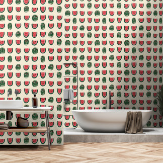 Summerween Watermelon Skull Wallpaper