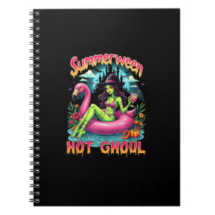 Summerween Witch Vibes Vacation Halloween Funny Pa Notebook