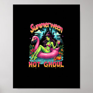 Summerween Witch Vibes Vacation Halloween Funny Pa Poster